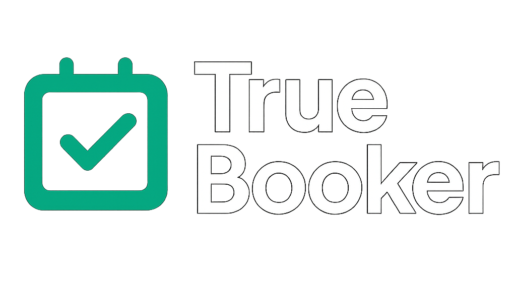 true booker logo white font transparent